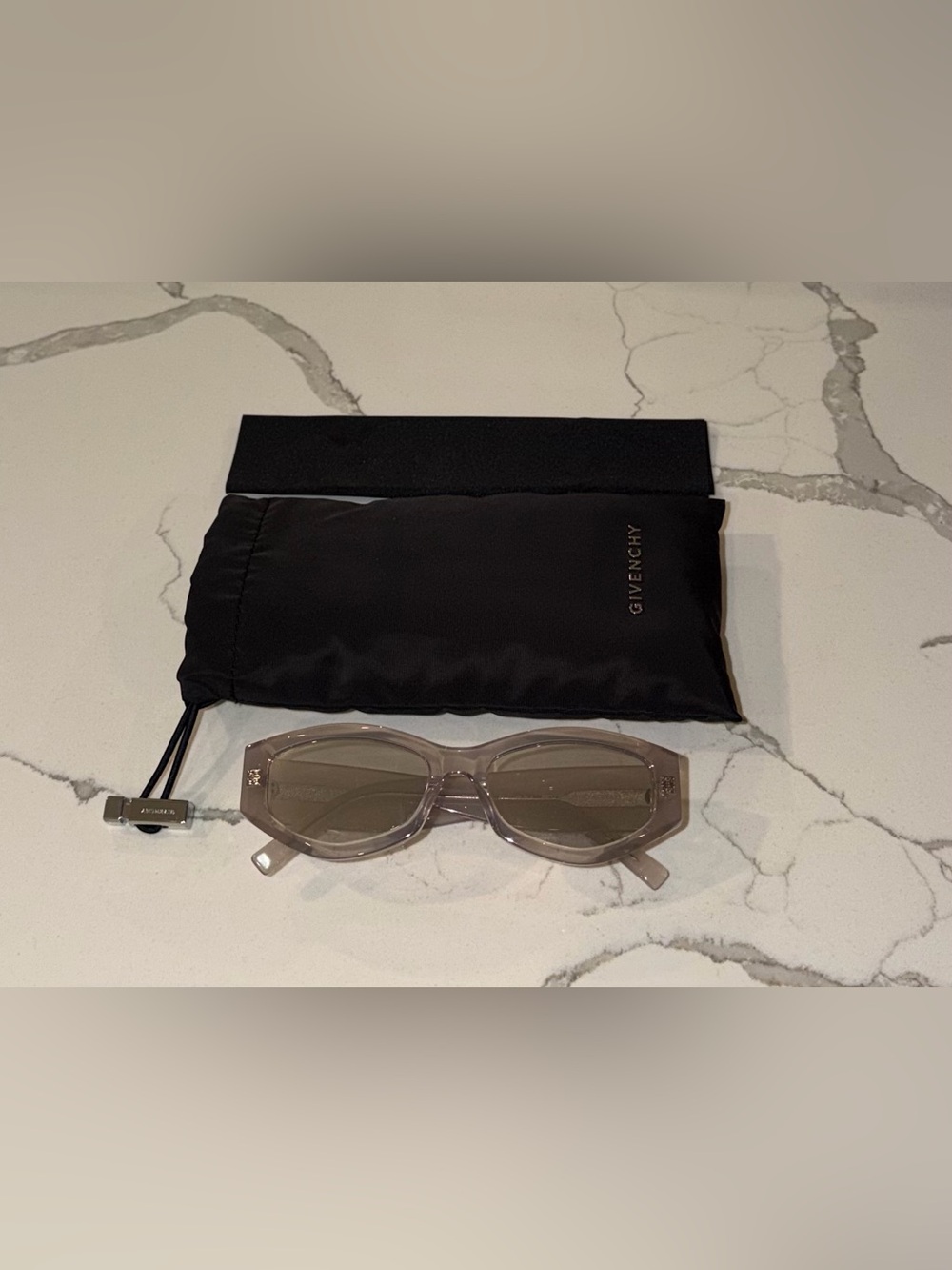 Givenchy Translucent Gray Mirror Frame Sunglasses